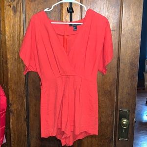 NWOT orange romper